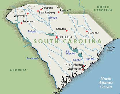 South Carolina Cities Green Sea Floyds 3rd Grade